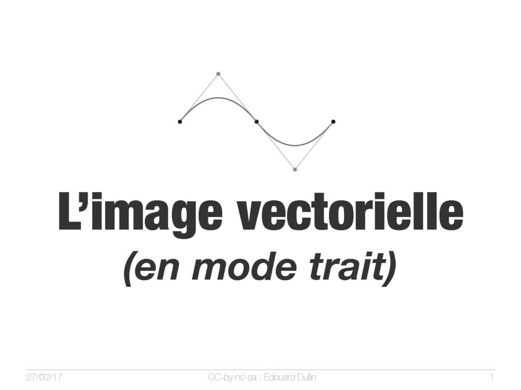 L'image vectorielle (en mode trait)