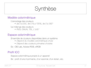 Synthèse