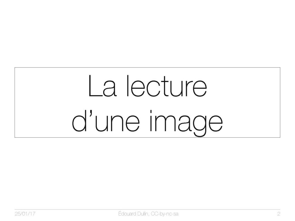 La lecture d'image