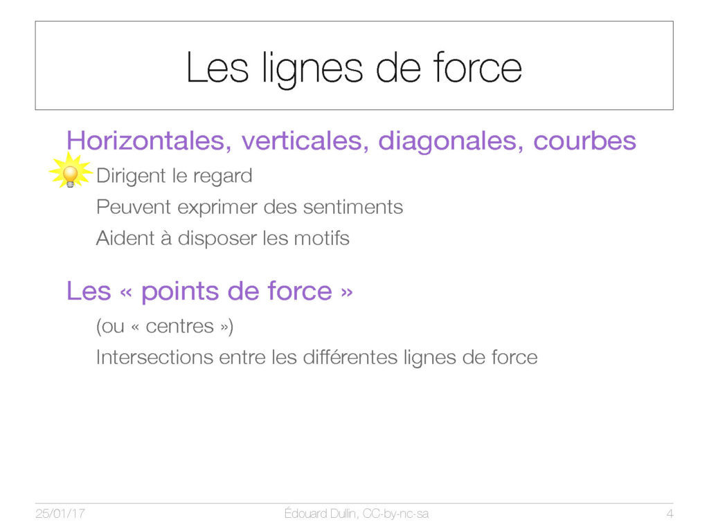 Les lignes de forces