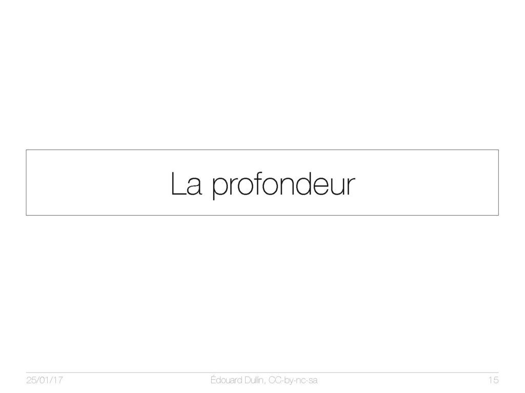 La profondeur