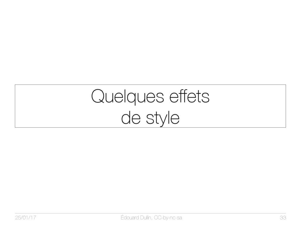 Quelques effets de styles