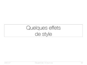 Quelques effets de styles