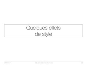 Quelques effets de styles