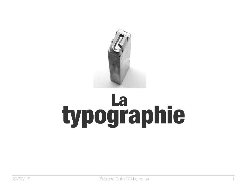 La typographie