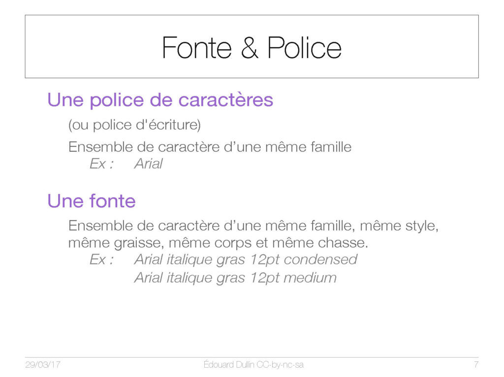 Fonts & police