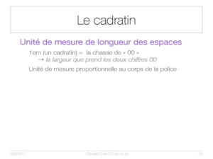 Le cadratin