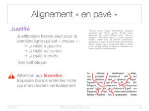 Alignement "en pavé"