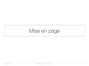 Mise en page