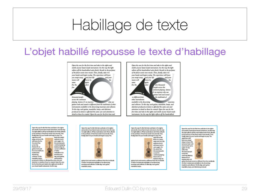 Habillage de texte