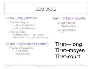 Les tirets