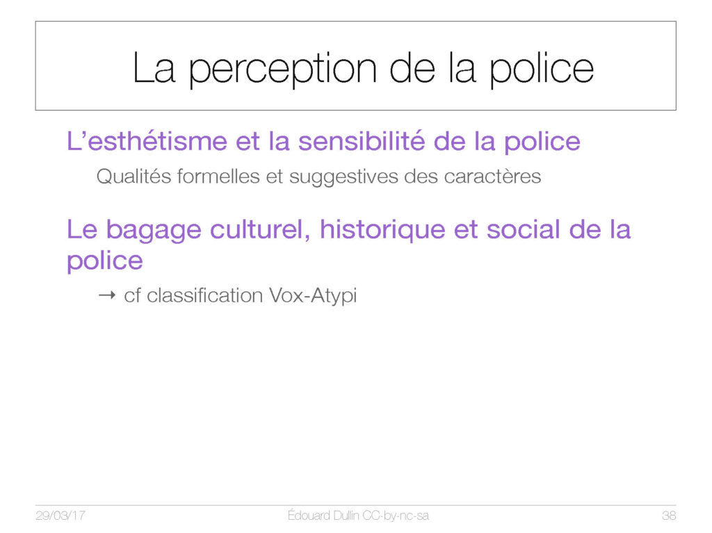 La percepetion de la police