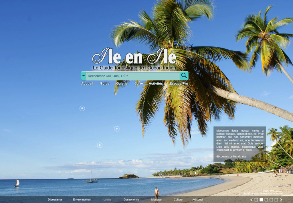 Webdesign page d'accueil