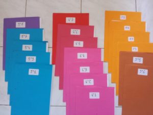 Pochettes pour 18 classes