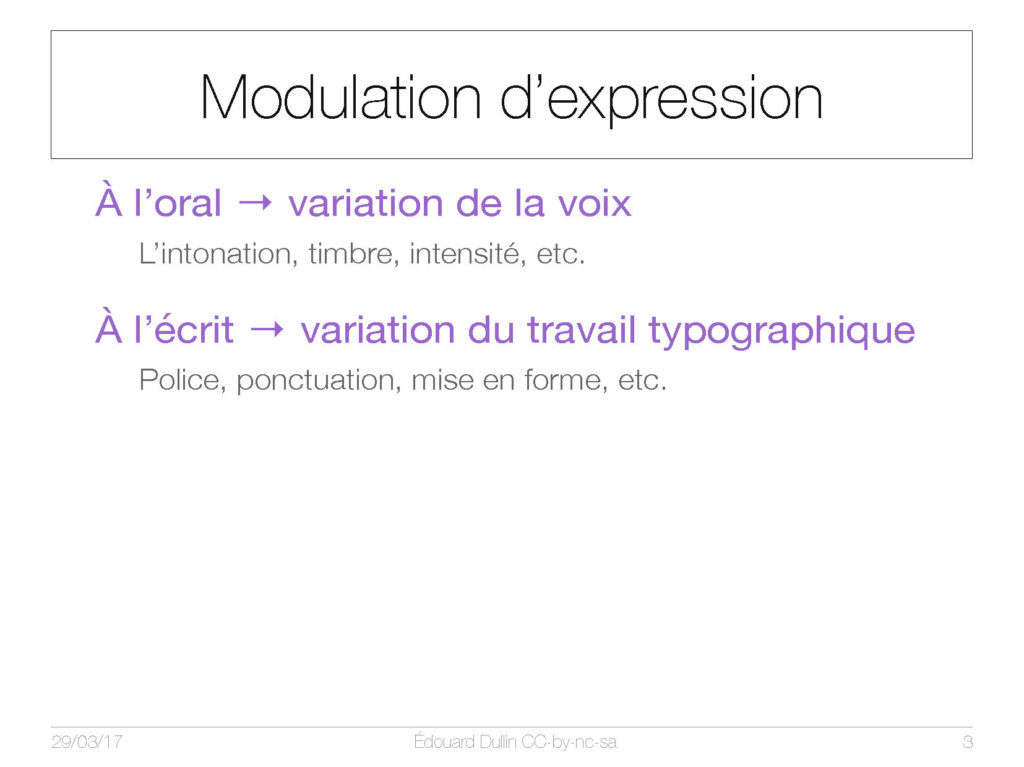Modulation d'expression